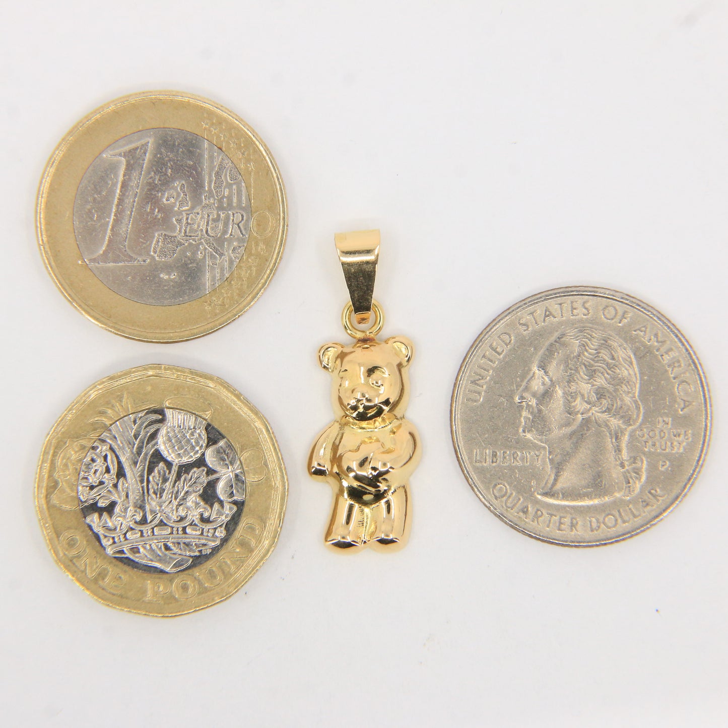 Vintage 18k Yellow Gold Teddy Bear Pendant Italian Charm Animal Gift