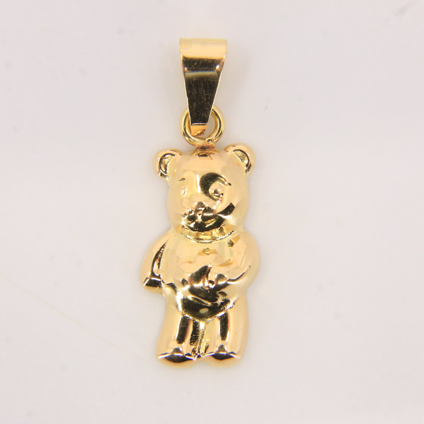 Vintage 18k Yellow Gold Teddy Bear Pendant Italian Charm Animal Gift