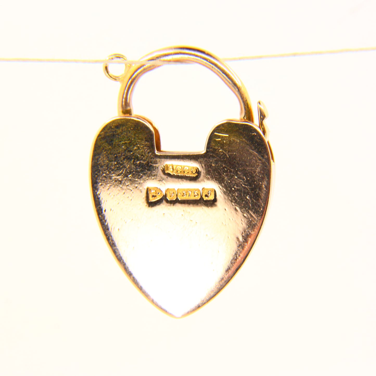 Vintage 9ct Heart Lock Gold Charm Padlock Closer Pendant Hallmarked Gifts Crafts