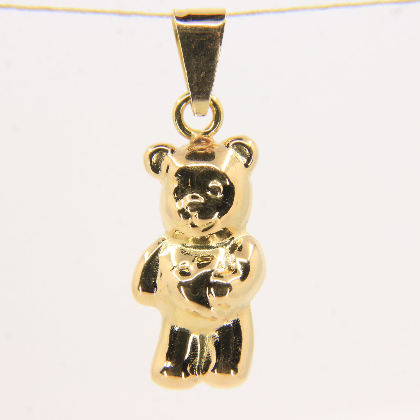 Vintage 18k Yellow Gold Teddy Bear Pendant Italian Charm Animal Gift