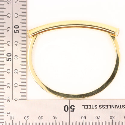 Vintage 18ct Hallmarked Yellow Gold Theo Fennell Shaft Hinged Bangle Bracelet Boxed