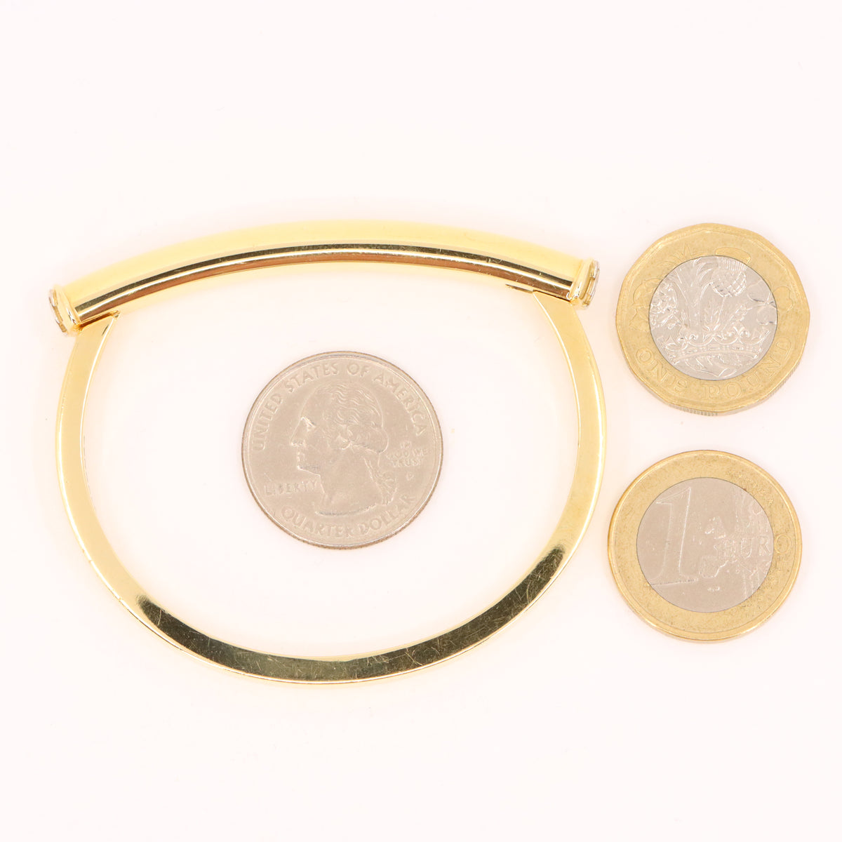 Vintage 18ct Hallmarked Yellow Gold Theo Fennell Shaft Hinged Bangle Bracelet Boxed