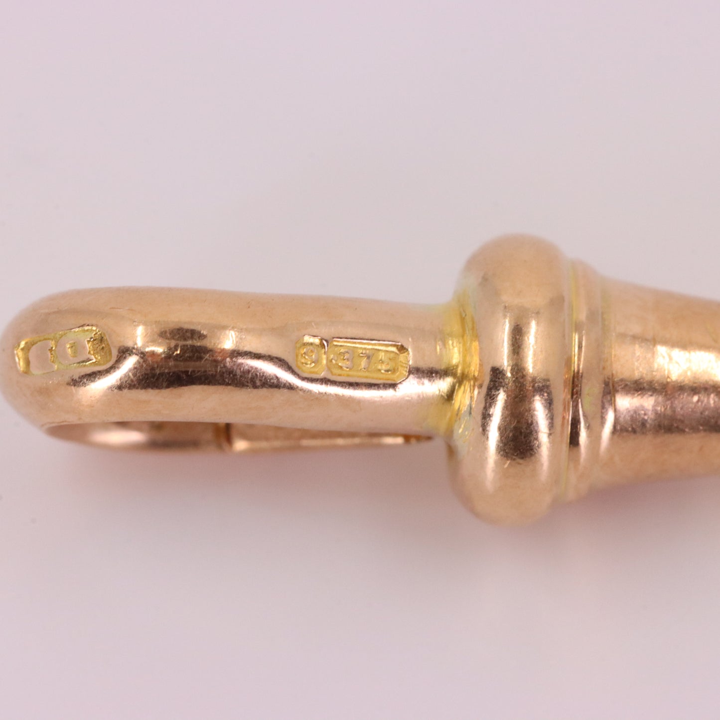 Antique 9ct Hallmarked Rose Gold Dog Clip Clasp Jewellery Finding Pendant Clip