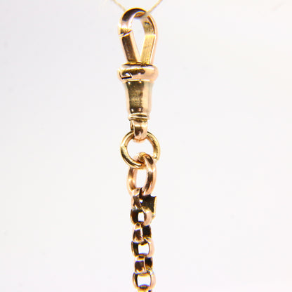 Antique 9ct Gold Albertina Chain 9" with T Bar & Tassel Victorian Bracelet