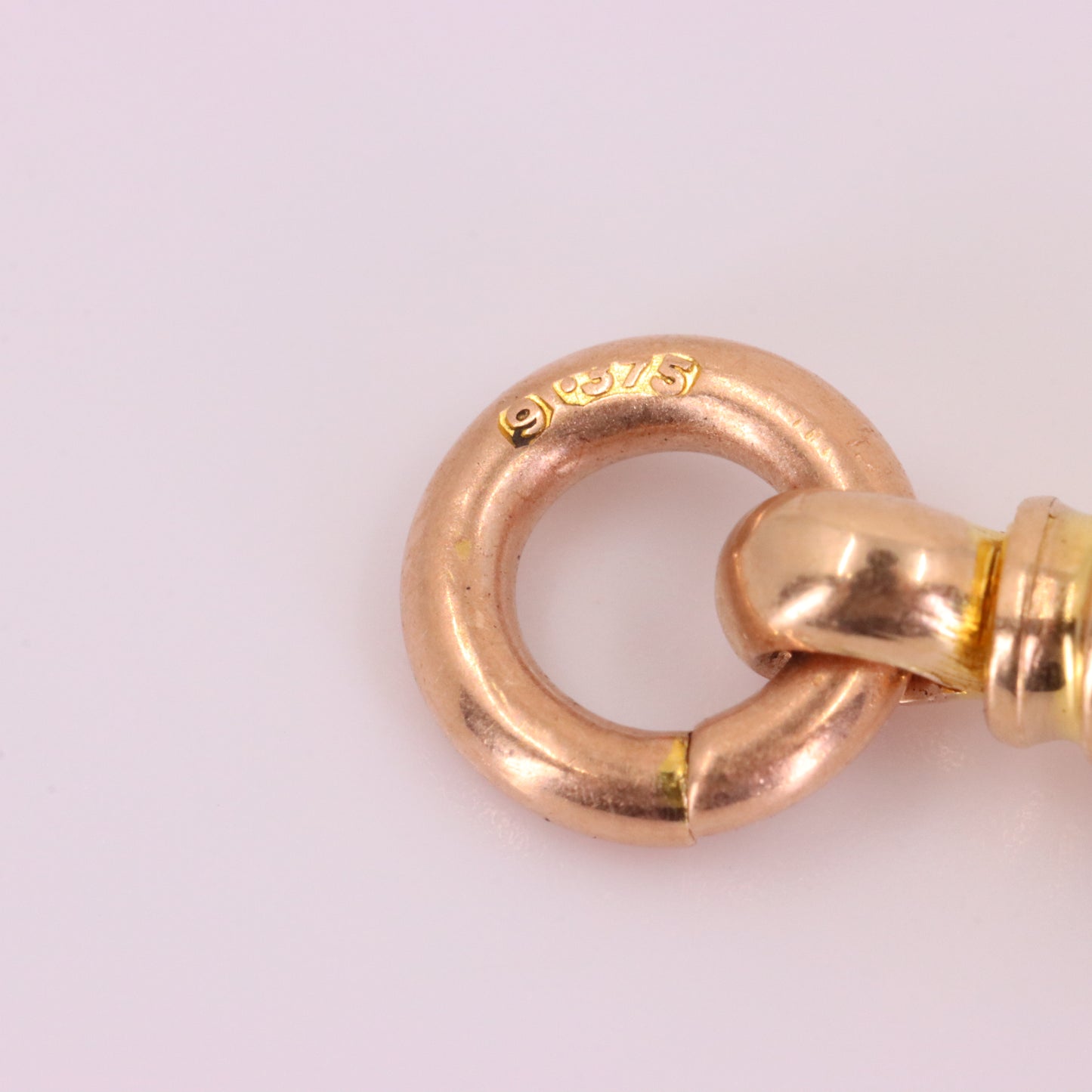Antique 9ct Hallmarked Rose Gold Dog Clip Clasp Jewellery Finding Pendant Clip