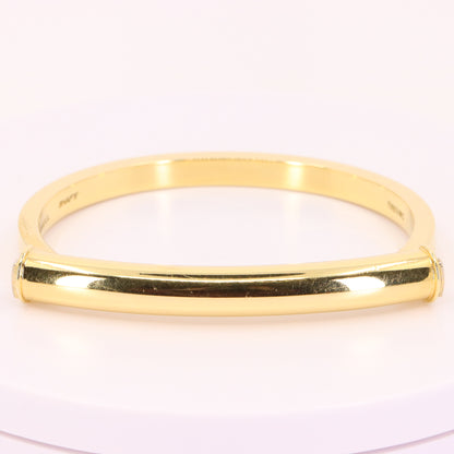 Vintage 18ct Hallmarked Yellow Gold Theo Fennell Shaft Hinged Bangle Bracelet Boxed