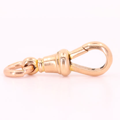 Antique 9ct Hallmarked Rose Gold Dog Clip Clasp Jewellery Finding Pendant Clip