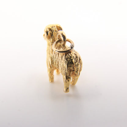 Vintage 9ct Hallmarked Yellow Gold Ram Charm Aries Zodiac Sheep Farm Animal Pendant Gift