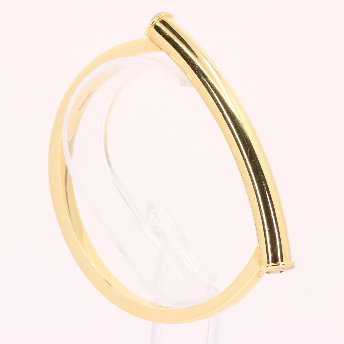 Vintage 18ct Hallmarked Yellow Gold Theo Fennell Shaft Hinged Bangle Bracelet Boxed