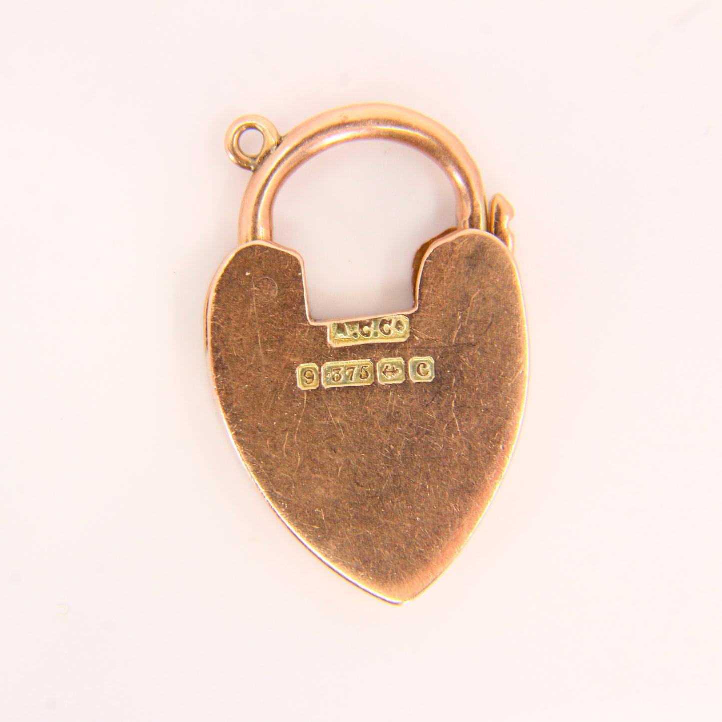 Vintage 9ct Heart Lock Gold Charm Padlock Closer Pendant Hallmarked