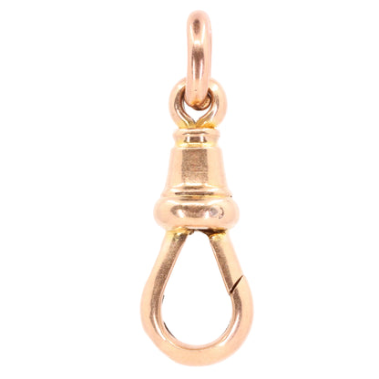 Antique 9ct Hallmarked Rose Gold Dog Clip Clasp Jewellery Finding Pendant Clip