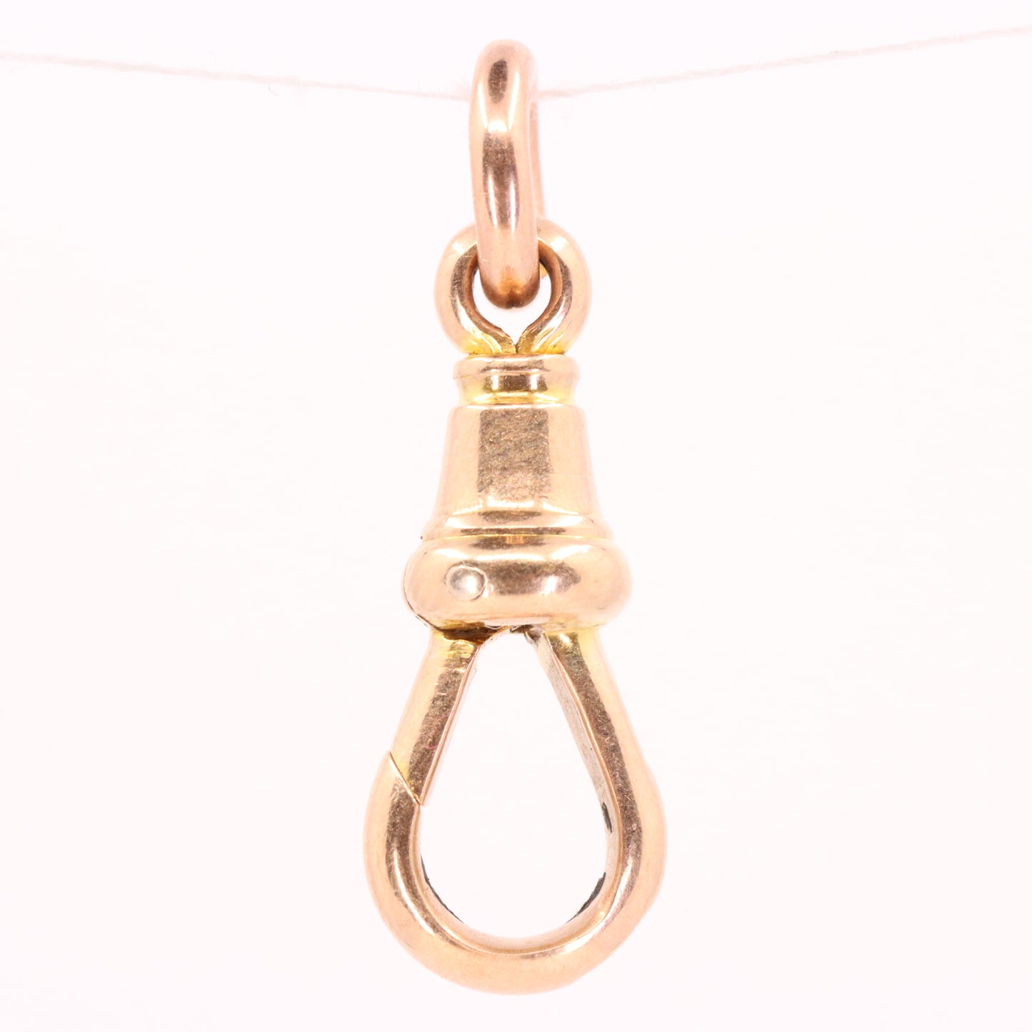 Antique 9ct Hallmarked Rose Gold Dog Clip Clasp Jewellery Finding Pendant Clip