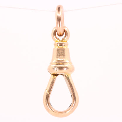 Antique 9ct Hallmarked Rose Gold Dog Clip Clasp Jewellery Finding Pendant Clip