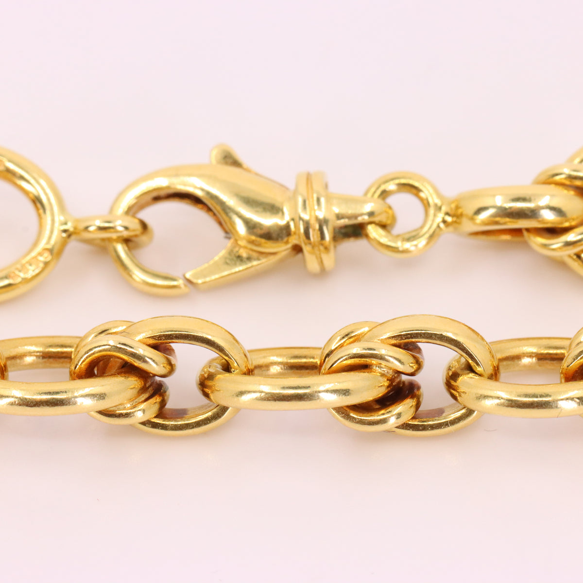 Vintage 18ct Hallmarked Yellow Gold 16 Inch Fancy Link Chain Necklace Boxed Gift
