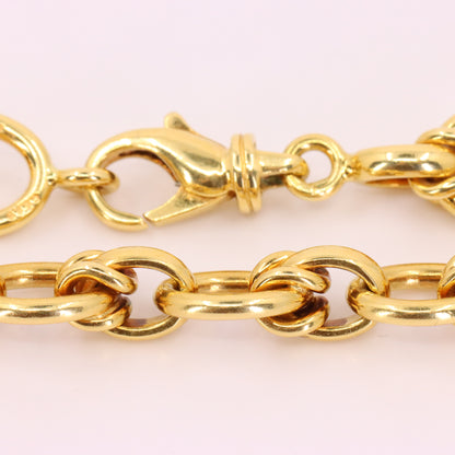 Vintage 18ct Hallmarked Yellow Gold 16 Inch Fancy Link Chain Necklace Boxed Gift