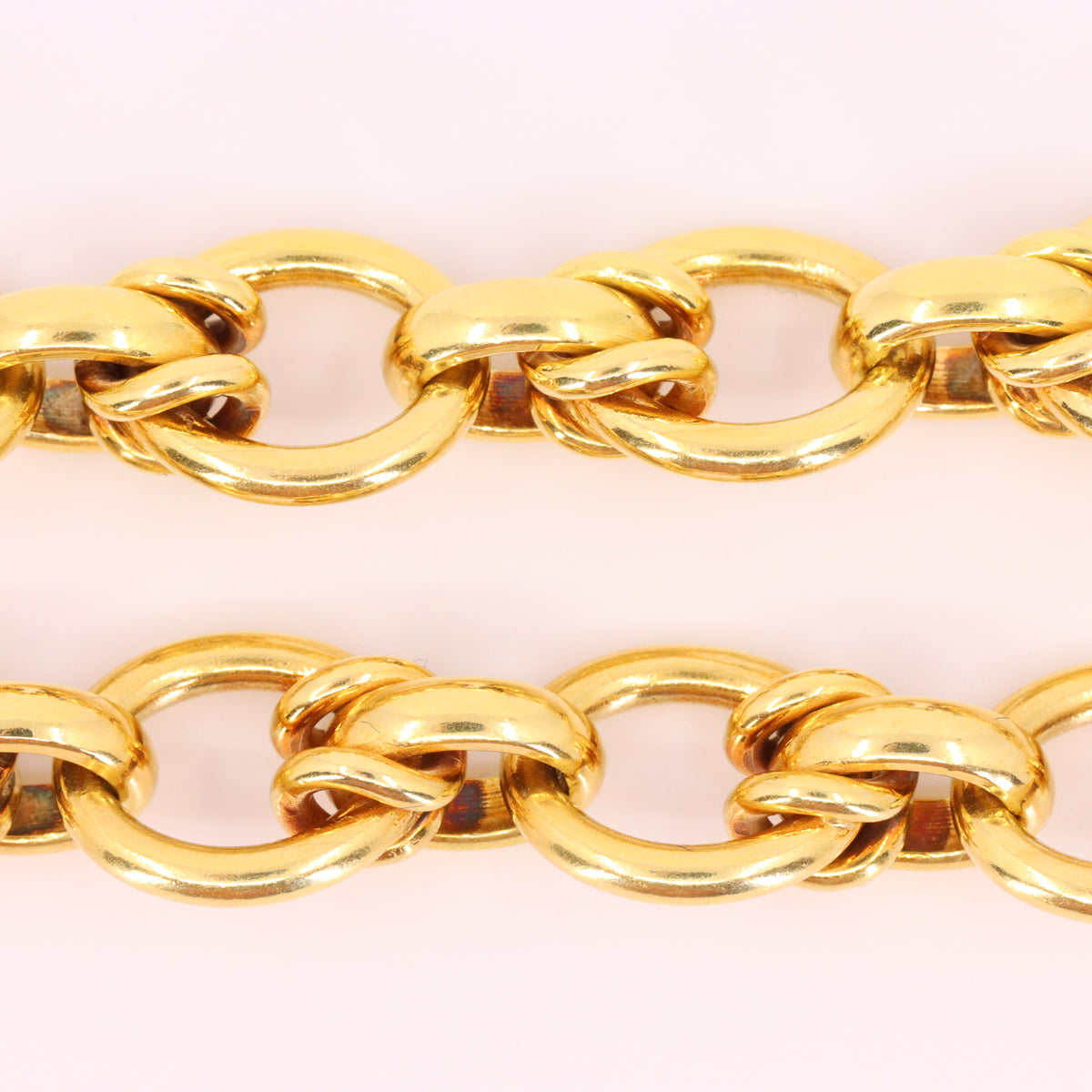 Vintage 18ct Hallmarked Yellow Gold 16 Inch Fancy Link Chain Necklace Boxed Gift