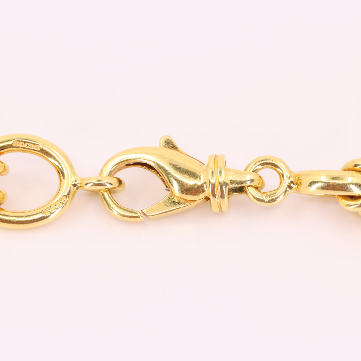 Vintage 18ct Hallmarked Yellow Gold 16 Inch Fancy Link Chain Necklace Boxed Gift