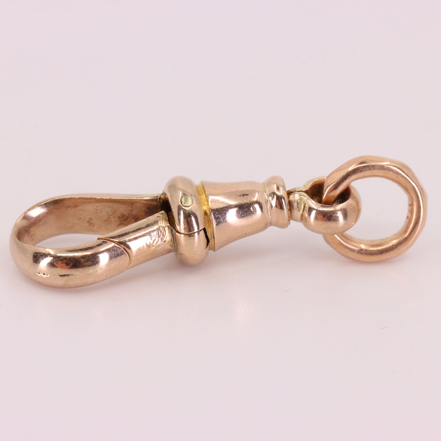 Antique 9ct Rose Gold Swivel Dog Clip Clasp Jewellery Finding Pendant Charm