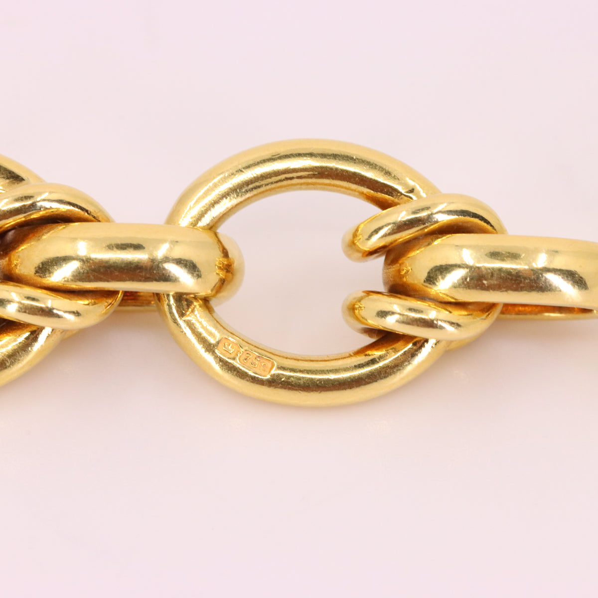 Vintage 18ct Hallmarked Yellow Gold 16 Inch Fancy Link Chain Necklace Boxed Gift