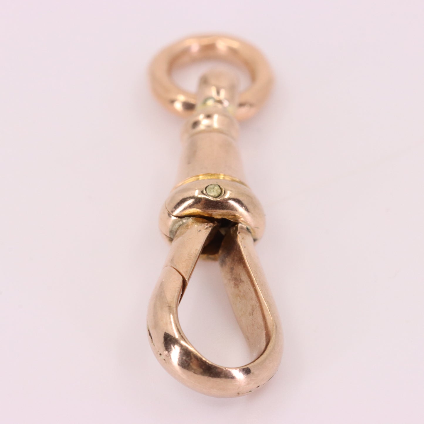 Antique 9ct Rose Gold Swivel Dog Clip Clasp Jewellery Finding Pendant Charm