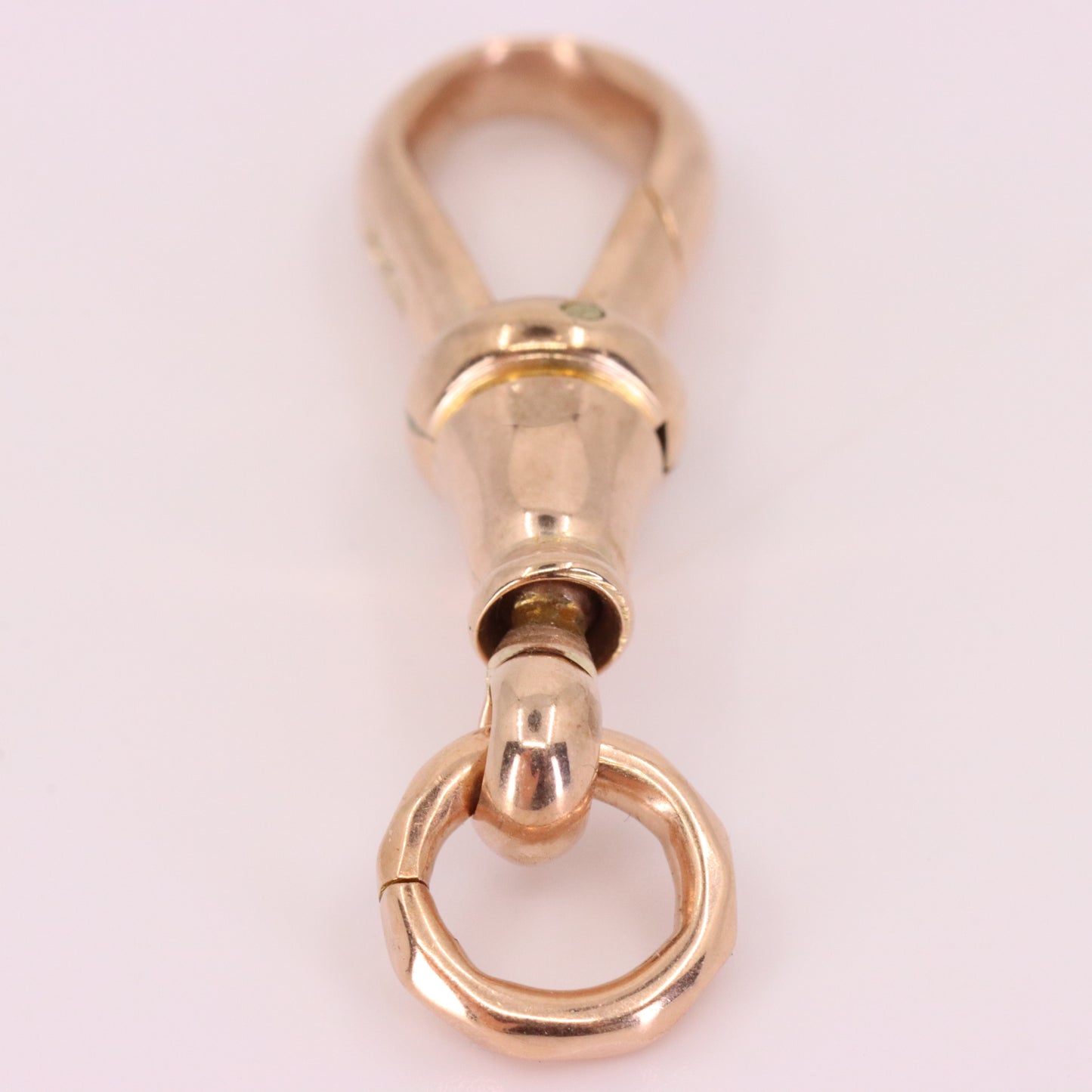 Antique 9ct Rose Gold Swivel Dog Clip Clasp Jewellery Finding Pendant Charm