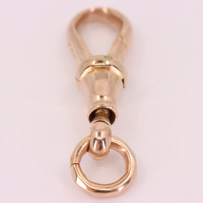 Antique 9ct Rose Gold Swivel Dog Clip Clasp Jewellery Finding Pendant Charm