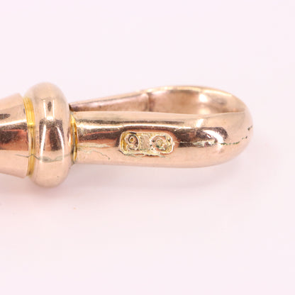 Antique 9ct Rose Gold Swivel Dog Clip Clasp Jewellery Finding Pendant Charm