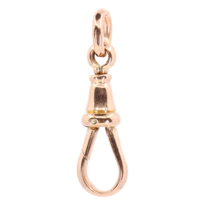 Antique 9ct Rose Gold Swivel Dog Clip Clasp Jewellery Finding Pendant Charm