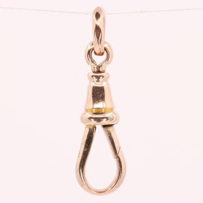 Antique 9ct Rose Gold Swivel Dog Clip Clasp Jewellery Finding Pendant Charm