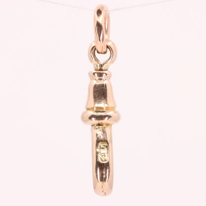 Antique 9ct Rose Gold Swivel Dog Clip Clasp Jewellery Finding Pendant Charm