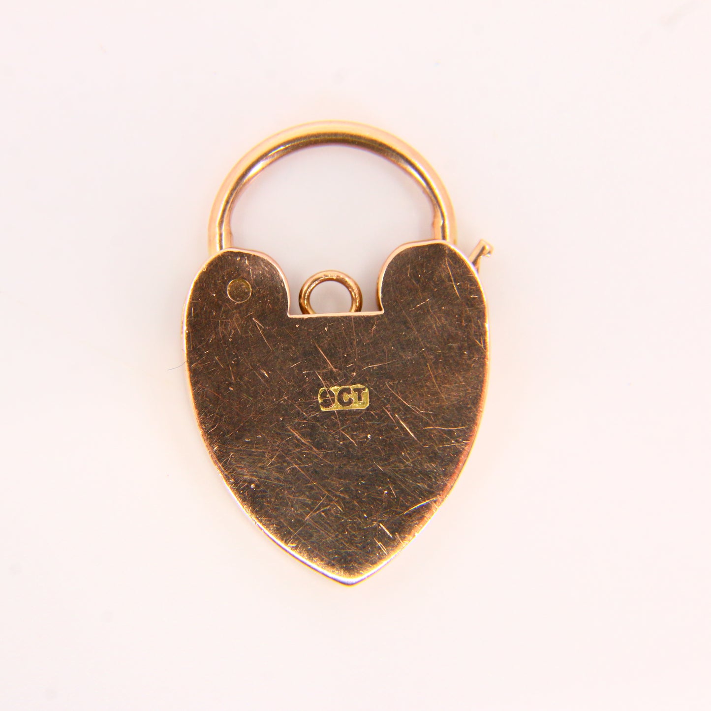 Vintage 9ct Heart Lock Gold Charm Padlock Closer Pendant Yellow Gold Gifts Crafts