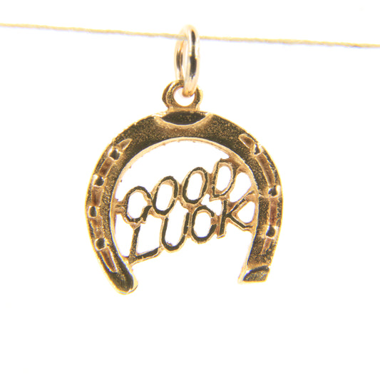 Vintage 9ct Hallmarked Gold George Jensen Good Luck Horseshoe Charm Pendant Gift