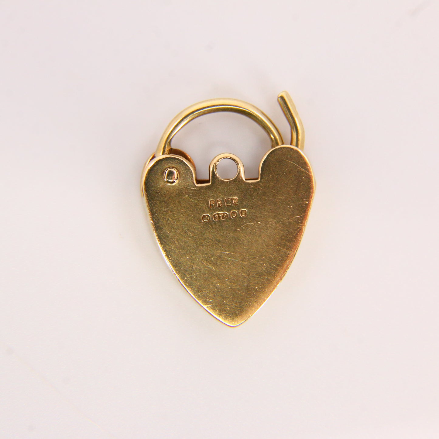 Vintage 9ct Heart Lock Gold Charm Padlock Closer Pendant Hallmarked Gifts Crafts