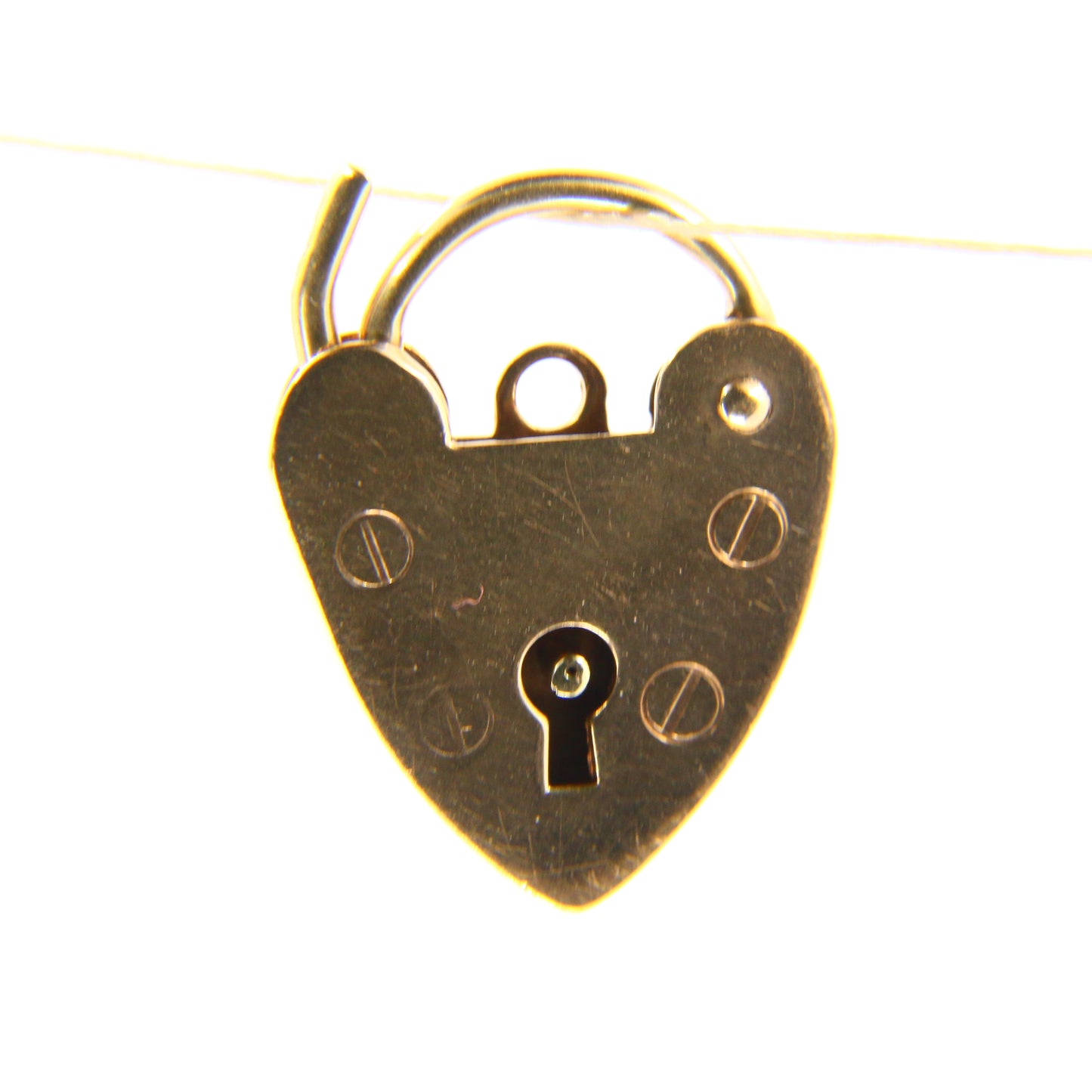 Vintage 9ct Heart Lock Gold Charm Padlock Closer Pendant Hallmarked Gifts Crafts