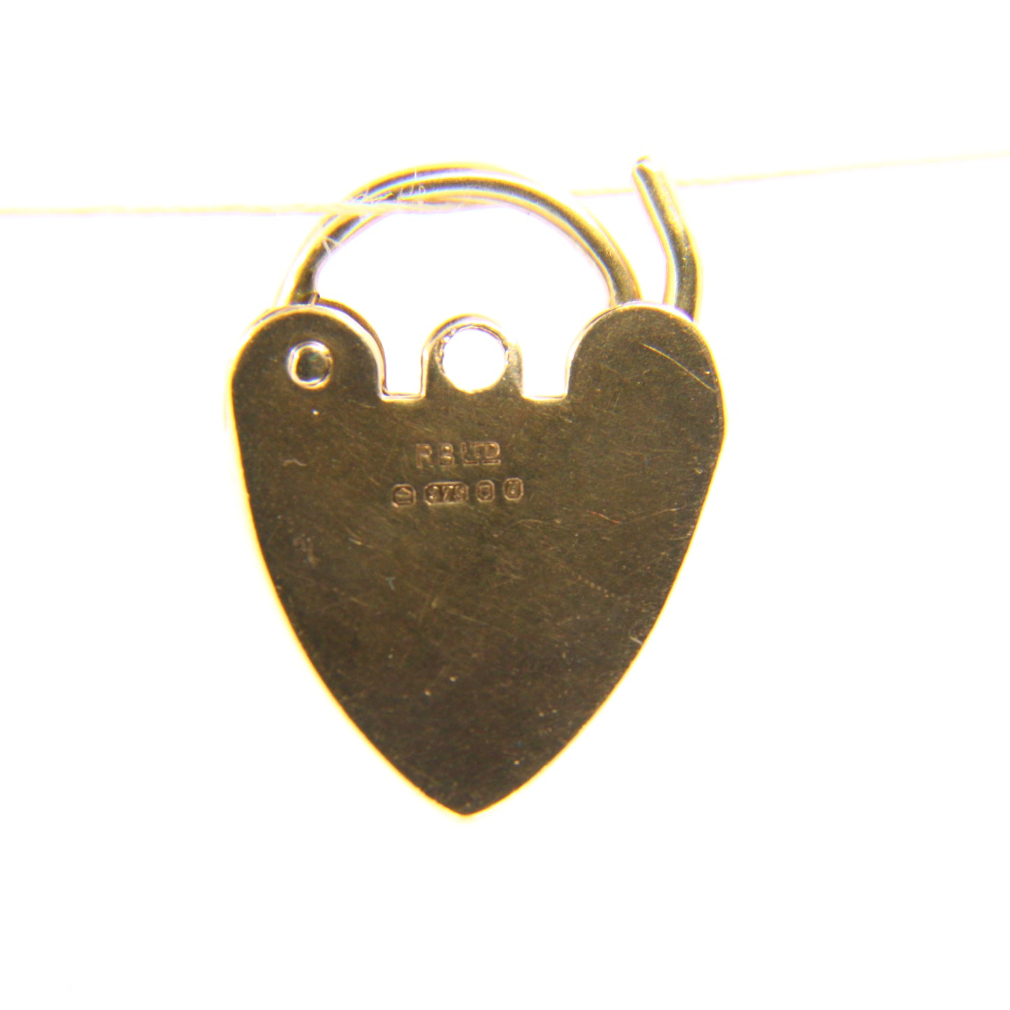 Vintage 9ct Heart Lock Gold Charm Padlock Closer Pendant Hallmarked Gifts Crafts