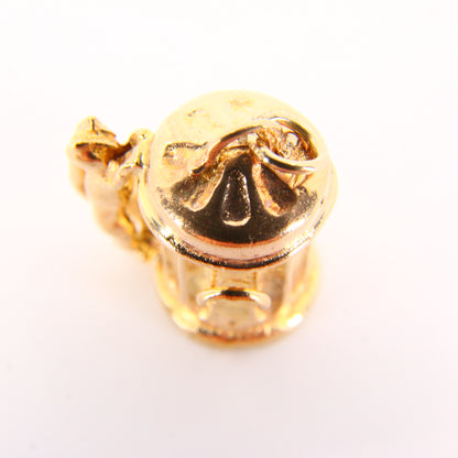 Vintage 9ct Hallmarked Cat Charm | Solid Gold Opening Pendant with Fish