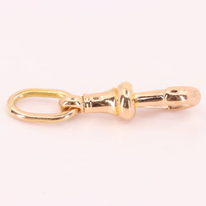 Antique 9ct Rose Gold Hallmarked Dog Clip Clasp Jewellery Finding Charm Clip