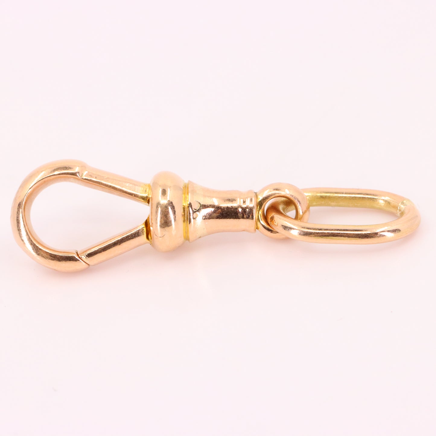 Antique 9ct Rose Gold Hallmarked Dog Clip Clasp Jewellery Finding Charm Clip