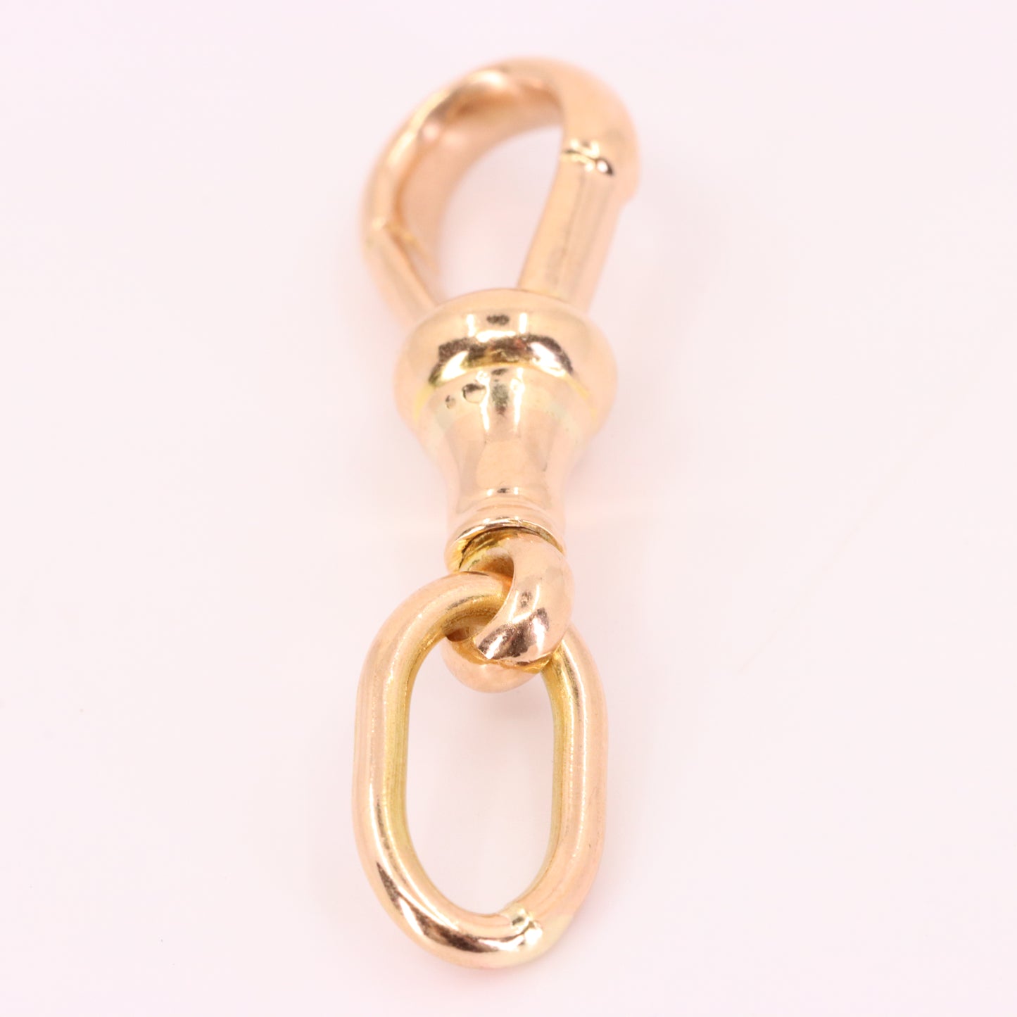 Antique 9ct Rose Gold Hallmarked Dog Clip Clasp Jewellery Finding Charm Clip