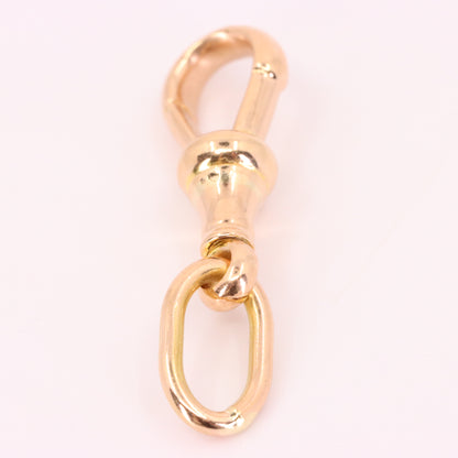 Antique 9ct Rose Gold Hallmarked Dog Clip Clasp Jewellery Finding Charm Clip