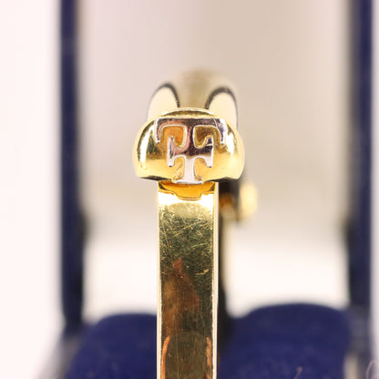 Vintage 18ct Hallmarked Yellow Gold Theo Fennell Shaft Hinged Bangle Bracelet Boxed