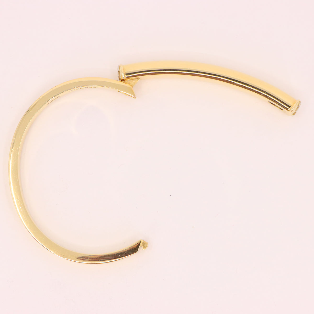 Vintage 18ct Hallmarked Yellow Gold Theo Fennell Shaft Hinged Bangle Bracelet Boxed