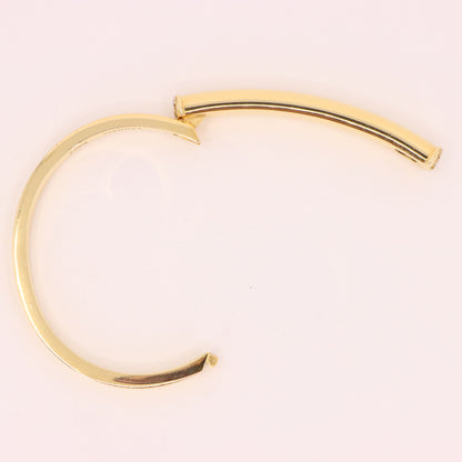 Vintage 18ct Hallmarked Yellow Gold Theo Fennell Shaft Hinged Bangle Bracelet Boxed