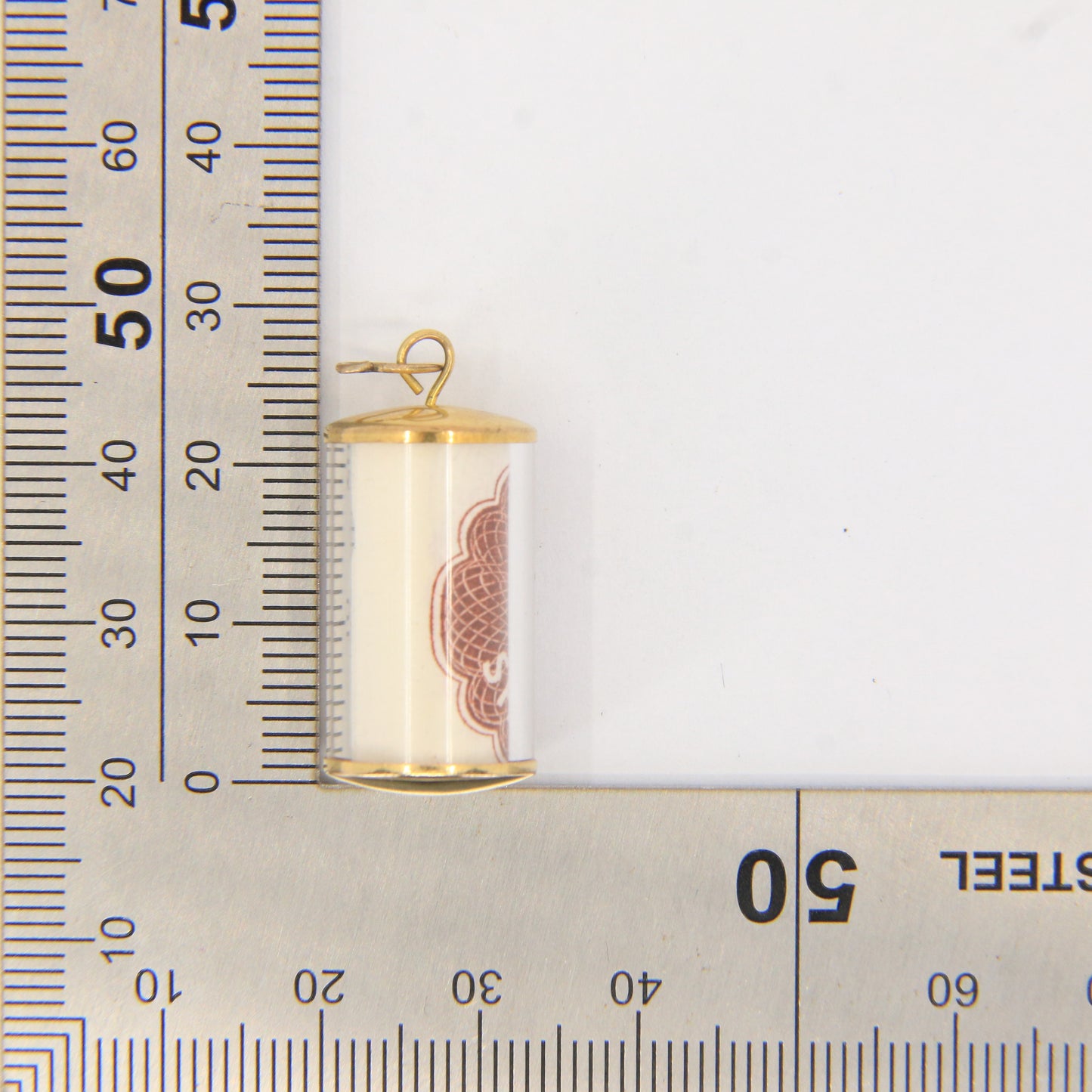 Vintage 9ct Hallmarked Gold 10 Shilling Note Money Charm Pendant Luck Gift