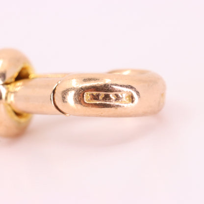 Antique 9ct Rose Gold Hallmarked Dog Clip Clasp Jewellery Finding Charm Clip
