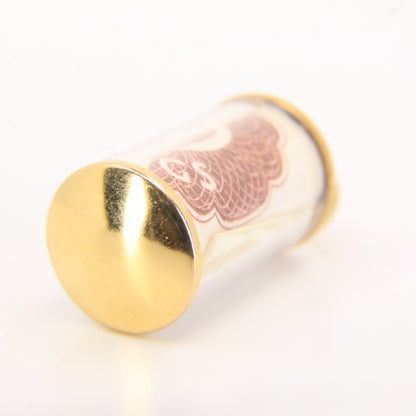 Vintage 9ct Hallmarked Gold 10 Shilling Note Money Charm Pendant Luck Gift