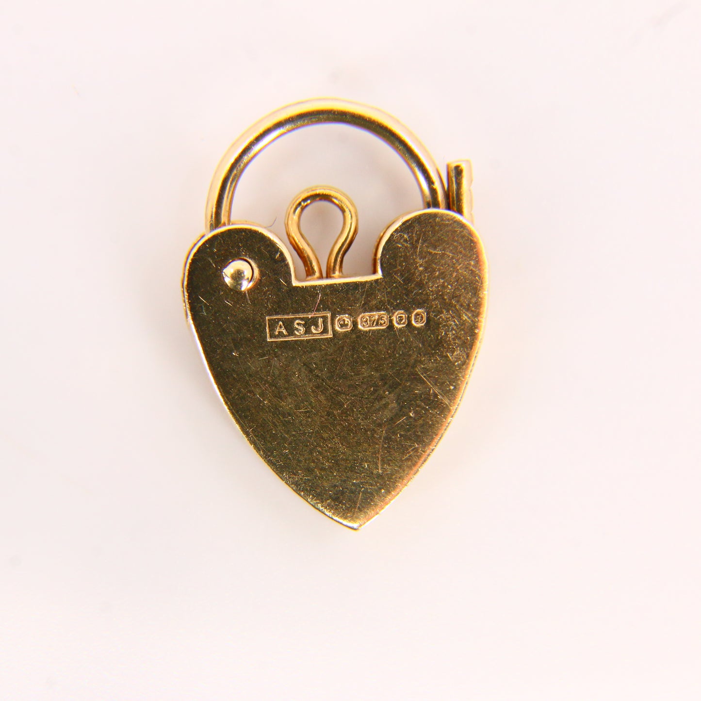 Vintage 9ct Heart Lock Gold Charm Padlock Closer Pendant Hallmarked Gifts Crafts