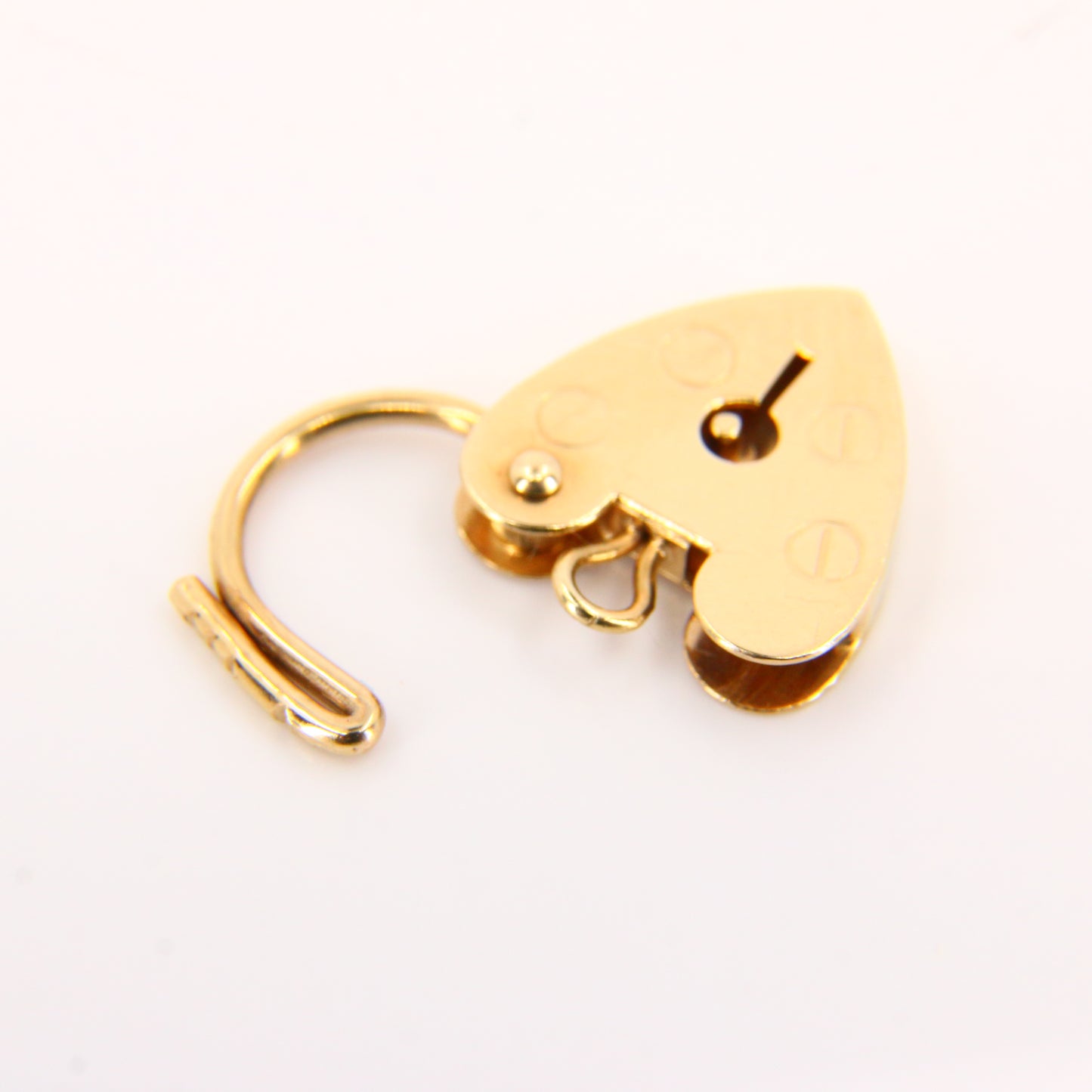 Vintage 9ct Heart Lock Gold Charm Padlock Closer Pendant Hallmarked Gifts Crafts