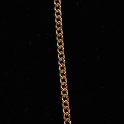 Vintage 14ct Yellow Gold Black Pearl 19 Inch Pendant Chain Necklace Boxed Gift