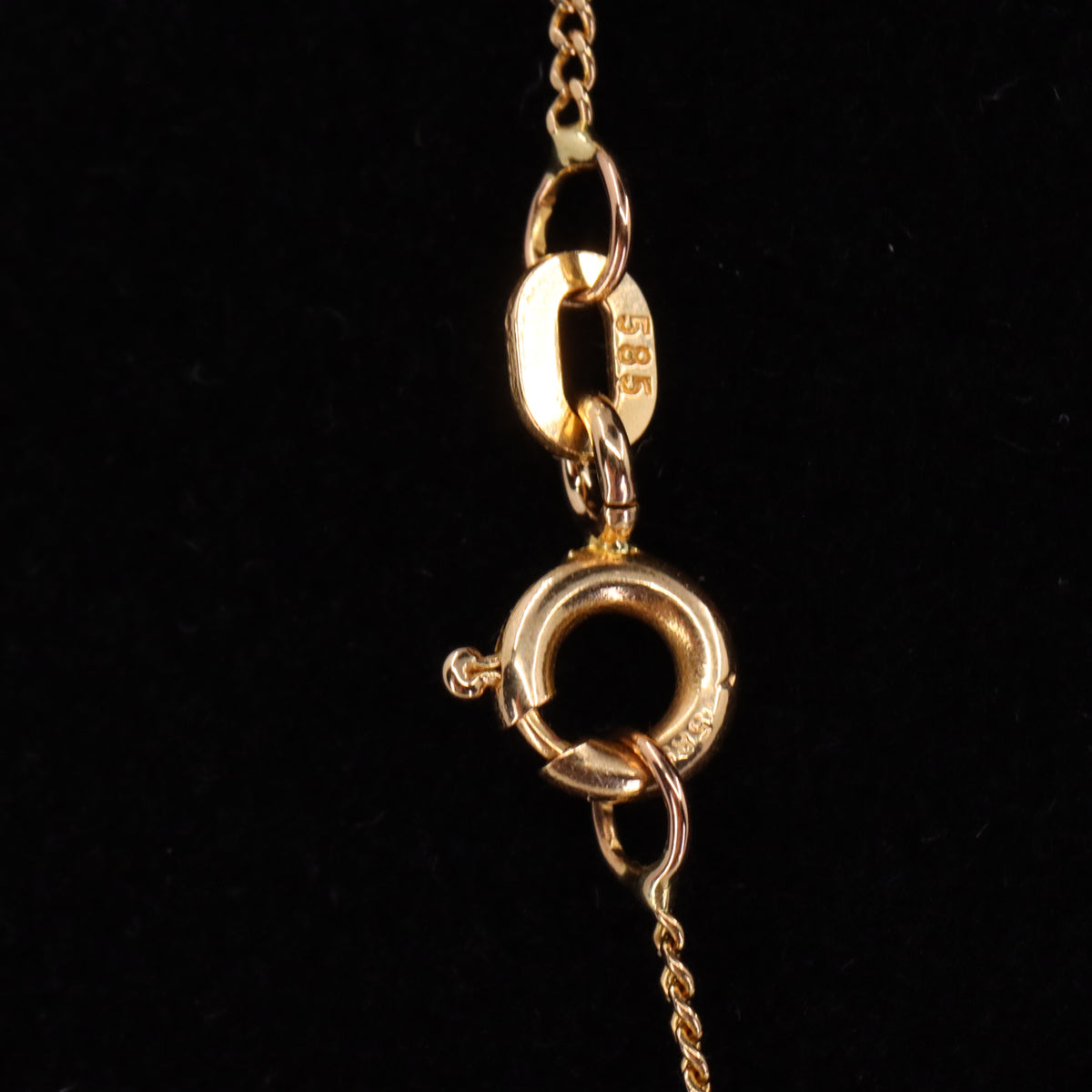 Vintage 14ct Yellow Gold Black Pearl 19 Inch Pendant Chain Necklace Boxed Gift